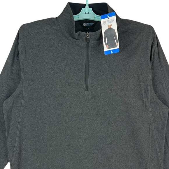NWT Mondetta Outdoor Project Men's Black Stretch Quarter-Zip Pullover Size Large - Picture 3 of 11